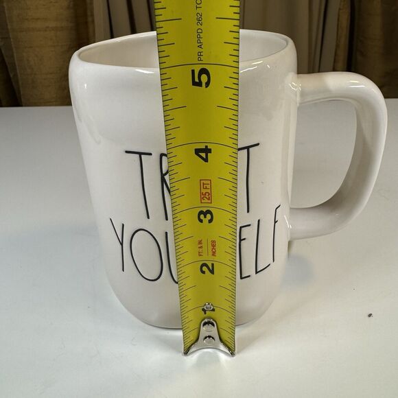 Rae Dunn Treat Yourself Mug Artisan Collection Large Coffee Cup 5” Tall - Picture 9 of 11